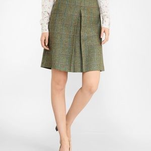 Checked Wool Tweed Skirt